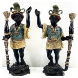 2 Blackamoor Style Figural Candlesticks