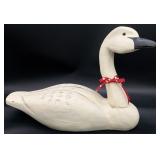 Vintage Hand Carved Wood Swan