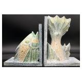 Pair of Wooden Fish Bookends