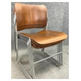 6 David Rowland 40/4 Stacking Chairs