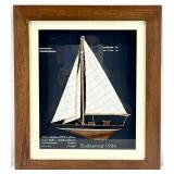 Endeavour 1934 Framed 2D Boat Model