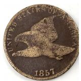 1857 US Flying Eagle Cent