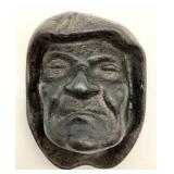 Antique Cast Iron Monk's Head Furniture Mount