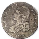 1834 US Capped Bust Silver Half Dollar