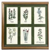 Vintage Needlepoint Spices Wall Art