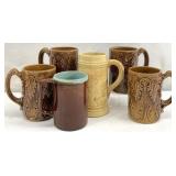Vintage Pottery Mugs, Zanesville, Bennington &