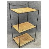 Metal Frame Rattan Stand