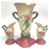 3pc Hull Pottery Woodland Vase & Mini Pitchers