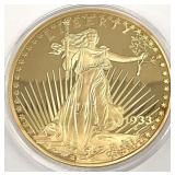 3in Diameter 1933 St Gaudens Tribute Coin