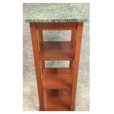 Stone Top Three Shelf Stand