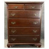 Mahogany Column Carved Chest of Drawers