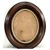 Antique Oak Oval Picture Frame