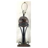 Rustic World Globe Iron Base Style Lamp