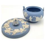 2pc Vintage Wedgwood Blue Jasperware