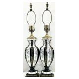 Pair Wildwood French Style Porcelain Lamps