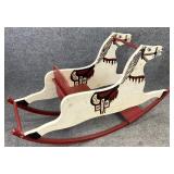 Vtg Wooden Rocking Horse