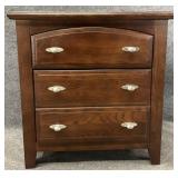 Oak Tone 3 Drawer Chest