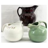 3 Vintage Ball Jug Pitchers