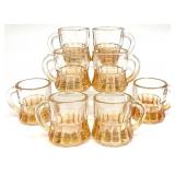 8 Federal Glass Mini Beer Mug Shot Glasses