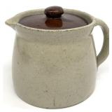 Antique Handmade Stoneware Pottery Pitcher