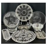 Group Vintage Glass Serving Dishes