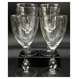 4 Jozef Stanik Platinum Ball Crystal Glasses