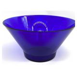 Cobalt Blue Glass Flared Rim Centerpiece Bowl