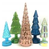 5 LED Glass Lighted Trees