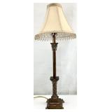 Decorative Brushed Metal Candlestick Lamp