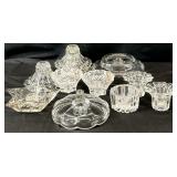 Asst Crystal & Glass Candle Holders