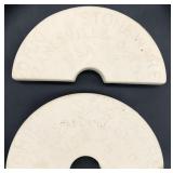 2pc Ohio Stoneware Preserving Crock Weight Set