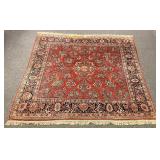 10ft 3in Square Hand Made Wool Rug