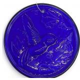 Cobalt Blue Glass Hummingbird Sun Catcher