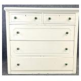 White Two Over Three Drawer Chest