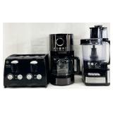 Coffee Maker, Toaster & Food Processor