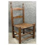 Antique Ladder Back Woven Seat Chair