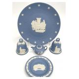 5pc Wedgwood Jasperware Plate, Bells & More