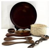 Carved Wood African Spoon, Belizean Bowl & More