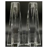 2 Lenox Ovations 8 " Crystal Candlesticks