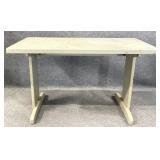 Vintage School Desk, Wood Top, Metal Legs