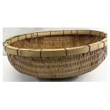 Vintage Hand Woven Split Bamboo Basket Sieve