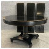 Black Chinoiserie Decorated Dining Table