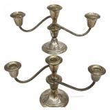 2 Gorham Puritan Sterling Silver Candelabras