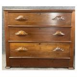 Antique Walnut Three Drawer Chest