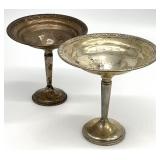 2 Weighted Sterling Silver Compotes