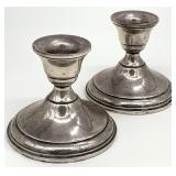 Pair Preisner Sterling Weighted Candlesticks