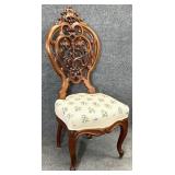 Ornate Victorian Needlework Side Chair