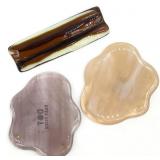 3pc Art Glass Cloud Coasters & Signed Art Glass