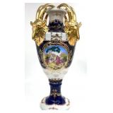 Large Sevres Style Gilt Porcelain Vase