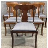 6 Mahogany Sabre Leg Dining Chairs